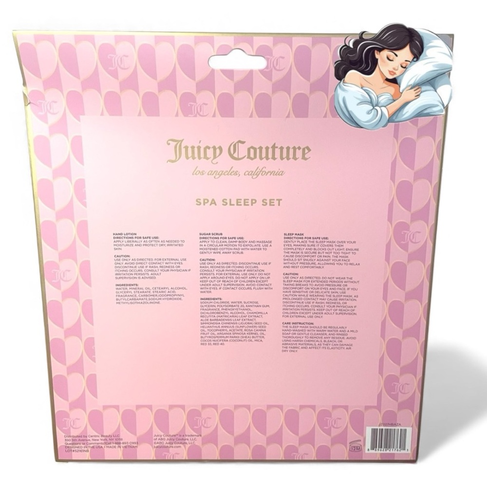 Juicy Couture Spa Sleep Gift Set Pink Gold Mask Vanilla Scrub Lotion JC NEW NIB - Picture 2 of 5